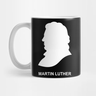 A silhouette of the Christian reformer and theologian Martin Luther Mug